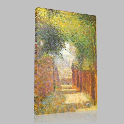 Georges-Pierre Seurat-The Street Saint-Vincent in Montmartre in spring Stampa su Tela