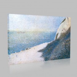 Georges-Pierre Seurat-The Strike of the Low-Spoils with Honfleur Stampa su Tela