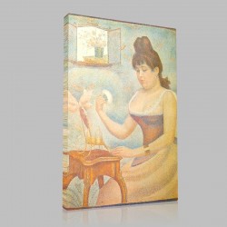 Georges-Pierre Seurat-Young woman powdering herself Stampa su Tela