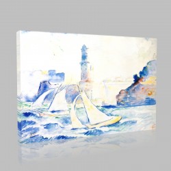 Henri Edmond Cross-Entré d'un Port Stampa su Tela