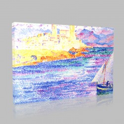Henri Edmond Cross-Henri Edmond Cross-Antibes (mars-mai) Stampa su Tela