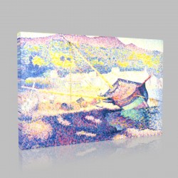 Henri Edmond Cross-La Barque Bleue Stampa su Tela