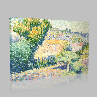 Henri Edmond Cross-La Maison Rose Canvas Henri Edmond Cross-La Maison Rose Canvas