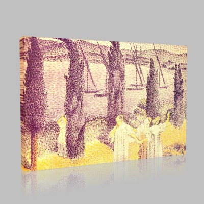 Henri Edmond Cross-La Promenade Canvas Henri Edmond Cross-La Promenade Canvas