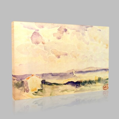 Henri Edmond Cross-Marine à Saint-Clair Canvas Henri Edmond Cross-Marine à Saint-Clair Canvas