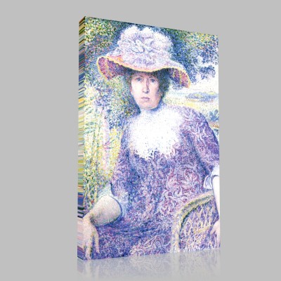 Henri Edmond Cross-Portrait de Mme Cross Canvas Henri Edmond Cross-Portrait de Mme Cross Canvas