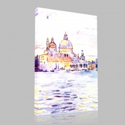 Henri Edmond Cross-Venise l'église de la Salute à l'entrée du grand canal Stampa su Tela