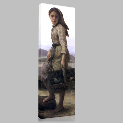 William-Adolphe Bouguereau-La Pêcheuse Stampa su Tela