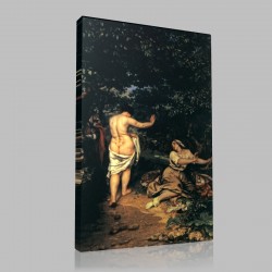Gustave Le Courbet-Bathers Stampa su Tela
