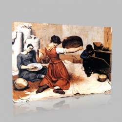 Gustave Le Courbet-Corn Sifters Stampa su Tela