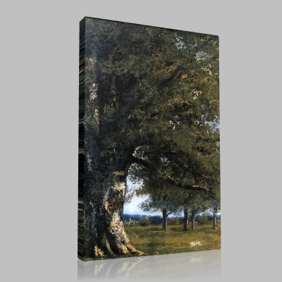 Gustave Le Courbet-Détail The Oak of Flagey called Oak of Vercingétorix Detail Canvas