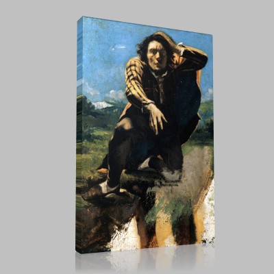 Gustave Le Courbet-Le Fou de Peur Canvas