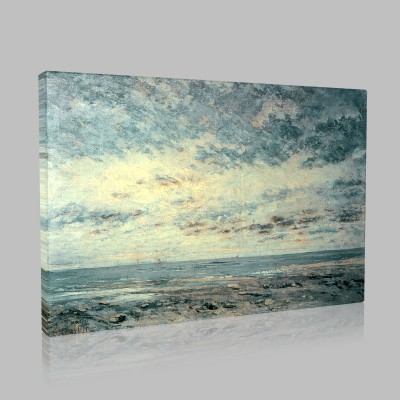 Gustave Le Courbet-Low tide with Trouville Canvas