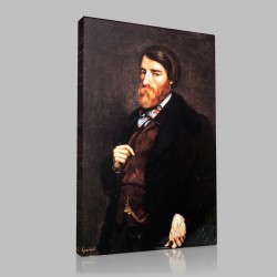 Gustave Le Courbet-Portrait of Alfred Bruyas Stampa su Tela