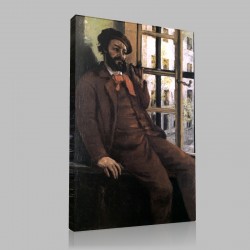 Gustave Le Courbet-Portrait of the Sainte Pelagie artist Stampa su Tela