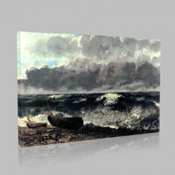 Gustave Le Courbet-Stormy Sea Stampa su Tela