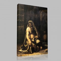 Gustave Le Courbet-The Pirate, prisoner of the bey d' Alger Stampa su Tela