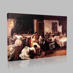 Gustave Le Courbet-The Toilet of the dead Stampa su Tela