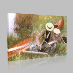 John Singer Sargent-Paul Helleu Sketching With His Wife Stampa su Tela