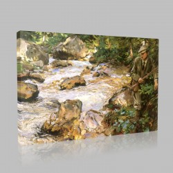 John Singer Sargent-Trout Stream In The Tyrol Stampa su Tela
