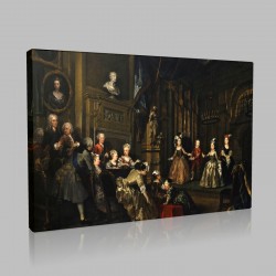 William Hogarth-A Performance of the Indian Emperor Stampa su Tela