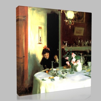 John Singer Sargent-The Breakfast Table Canvas