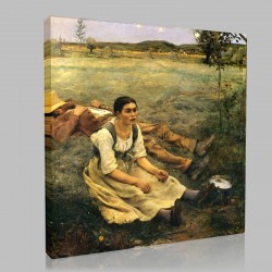 Jules Bastien Lepage-Les Foins Stampa su Tela