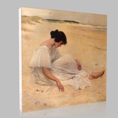 William Henry Margetson-Castles of Sand Stampa su Tela