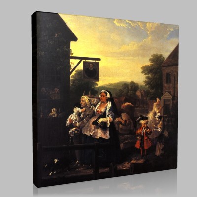 William Hogarth-The Four Times of the Day,Evening Canvas