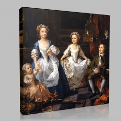 William Hogarth-The Graham Children Stampa su Tela