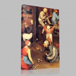 Bruegel-Sets of Children, Detail ossicles, headstocks and various Stampa su Tela