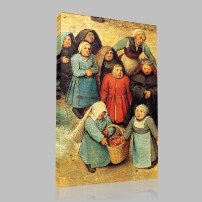 Bruegel-Sets of Children, Procession of the Queen Canvas