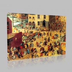 Bruegel-Sets of Children,sur bois Stampa su Tela