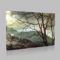 Bruegel-The Dark Day, beginning of Spring, Detail trees Stampa su Tela