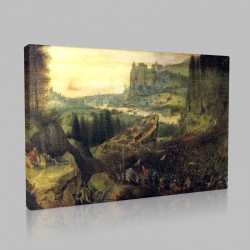 Bruegel-The Suicide of Saul, sur Bois Stampa su Tela