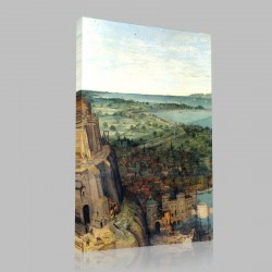 Bruegel-The Tower of Babel, Detail on the right-hand side city Stampa su Tela