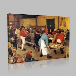 Bruegel-The Wedding banquet (2) Stampa su Tela