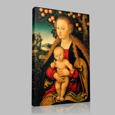 Cranach-The Virgin and Child Under Apple Canvas