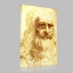 Leonardo DaVinci-Autoportrait Stampa su Tela