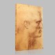 Leonardo DaVinci-Etude de la tête de Bathélémy pour la Cène Canvas