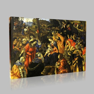 Leonardo DaVinci-Filippino Lippi, l'Adoration des mages Canvas