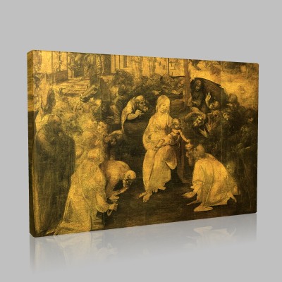 Leonardo DaVinci-L'Adoration des mages (2) Canvas