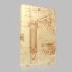 Leonardo DaVinci-Machine d'exhaure à souflet et homme avec persperctographe, Codex Atlanticus Canvas