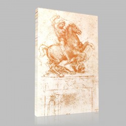 Leonardo DaVinci-etude pour la statue équestre de Gian Giacomo Trivulce Stampa su Tela