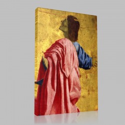Piero della Francesca-olyptyque de la Miséricorde, Détail Crucifixion homme agenouillé Stampa su Tela