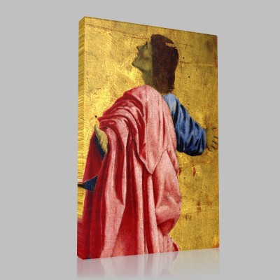Piero della Francesca-olyptyque de la Miséricorde, Détail Crucifixion homme agenouillé Stampa su Tela
