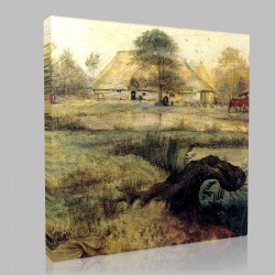 Bruegel-Dénicheur, Detail the Farm Stampa su Tela