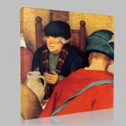 Bruegel-The Wedding banquet, Detail the father Stampa su Tela