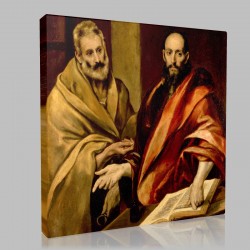 Greco-The Apostles St. Peter and St. Paul Stampa su Tela