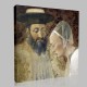 Piero della Francesca-Adoration du bois sacré et rencontre de la reine de Saba et du roi Salomon, détail rencontre Canvas